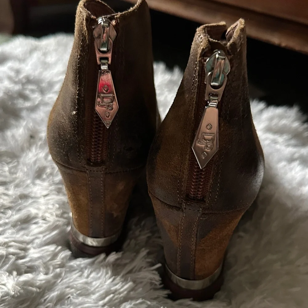 Donald J. Pliner Camouflage Brown Ankle Boots - Picture 3 of 7